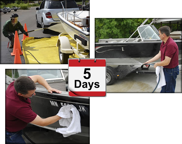 Cleaning and drying boats